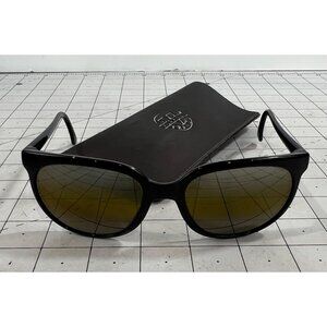 Vuarnet Pouilloux Cat Eye Sunglasses Black Frame Brown Lenses With Case